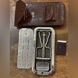 1920's Vintage Silver Rolls Razor English Shaving Kit